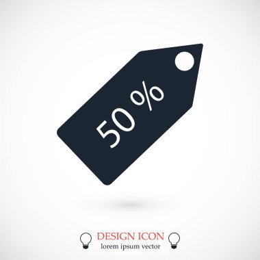 % 50 bir ses etiketi simgesi 