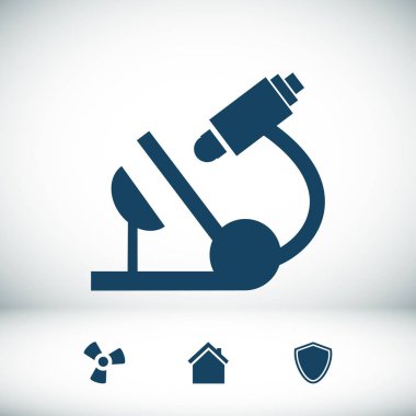 mikroskop siyah simgesi