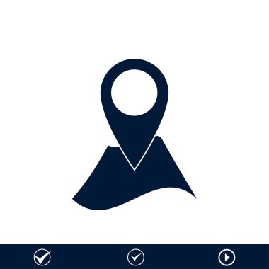 harita simgesi üzerinde toplu iğne