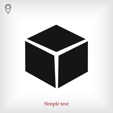  küp basit simgesini