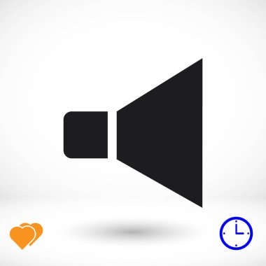 hoparlör en iyi düz simgesi