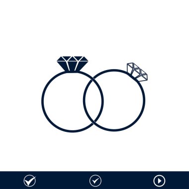 yüzükler mücevher simgesiyle