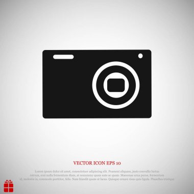Kamera Düz Simgesi