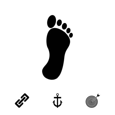 siyah ayak izi simgesi