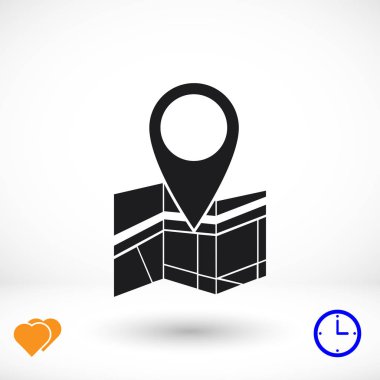 harita simgesi iğne ile