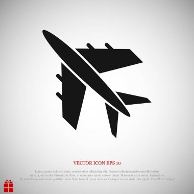 Uçak Düz Simgesi