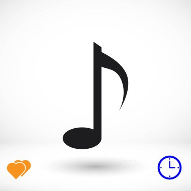 müzik notu vektör simgesi