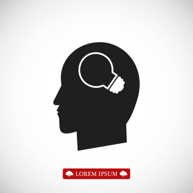 Yaratıcı fikirler ampul kavramı simgesi