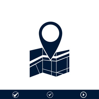 harita simgesi iğne ile