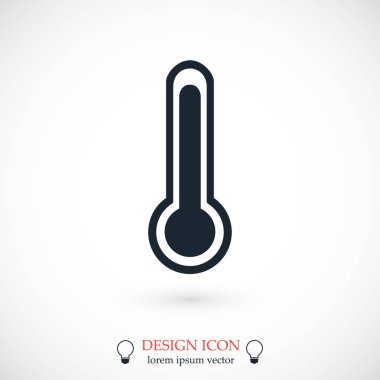 termometre düz simgesi 