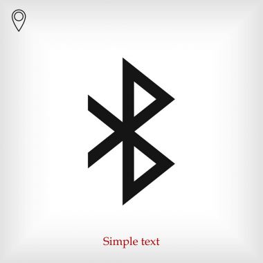 Bluetooth düz simgesi