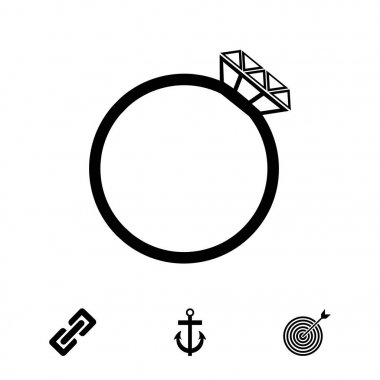 Yüzük düz simgesi