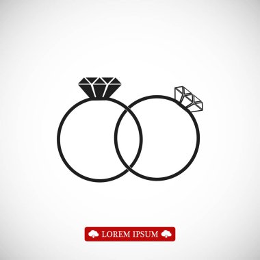 yüzükler mücevher simgesiyle