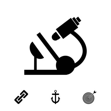 mikroskop siyah simgesi