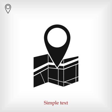 harita simgesi iğne ile