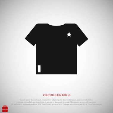Tişört Düz Simgesi