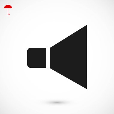 hoparlör en iyi düz simgesi