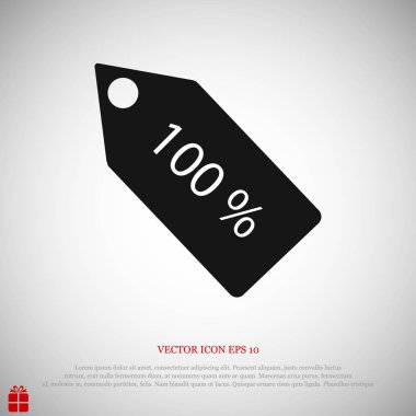 % 100 bir ses etiketi simgesi 