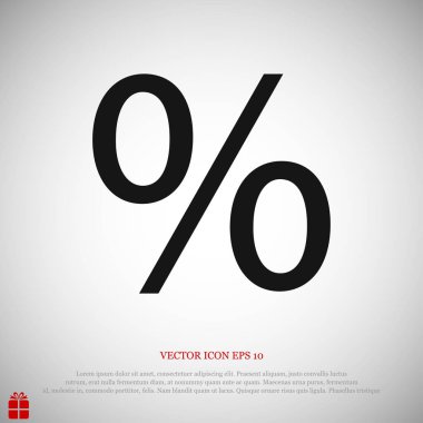 yüzde işareti simgesi