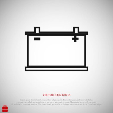 Araba pil simgesi. Vektör Eps 10