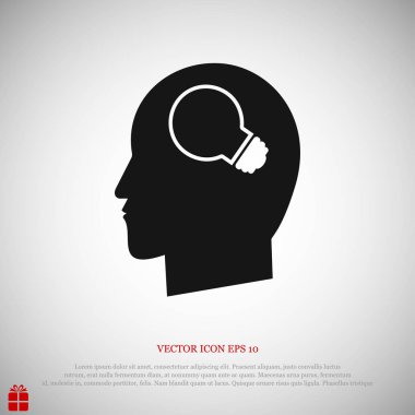 Yaratıcı fikirler ampul kavramı simgesi