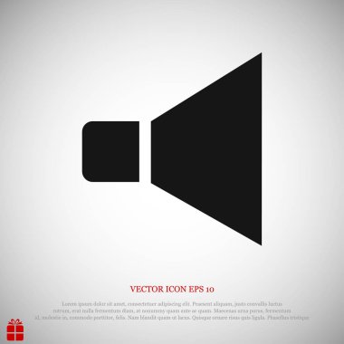 hoparlör en iyi düz simgesi