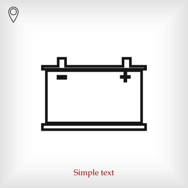 Araba pil simgesi. Vektör Eps 10