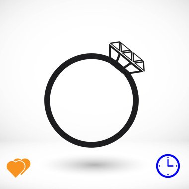 Yüzük düz simgesi