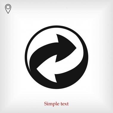 Geri dönüşüm vektör işareti simgesi