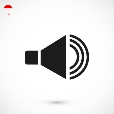 hoparlör en iyi düz simgesi