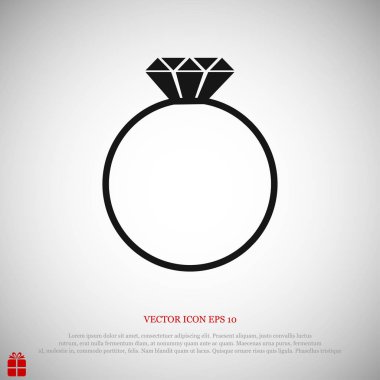 mücevher simgesiyle halka