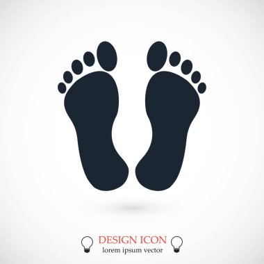 Siyah ayak izleri simgesi