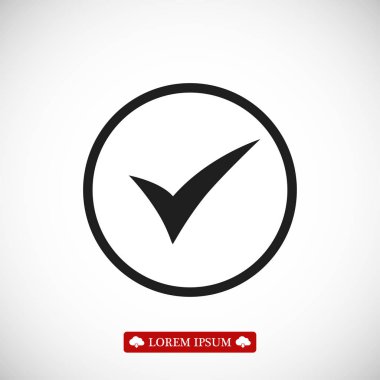 En iyi düz simgesi Tamam