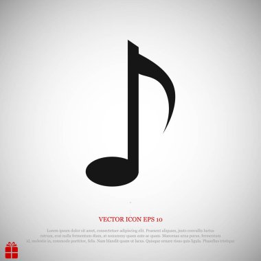 müzik notu vektör simgesi