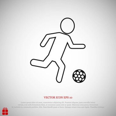 Futbol oyuncu siluet simge