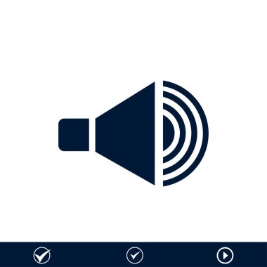 hoparlör en iyi düz simgesi