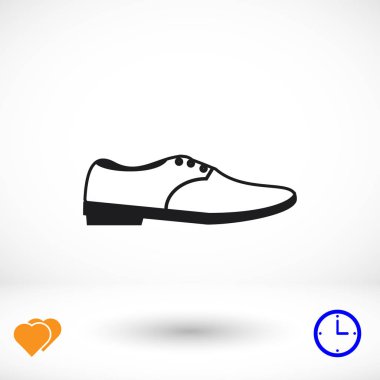 Ayakkabı düz simgesi