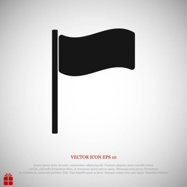 Siyah bayrak simgesi 