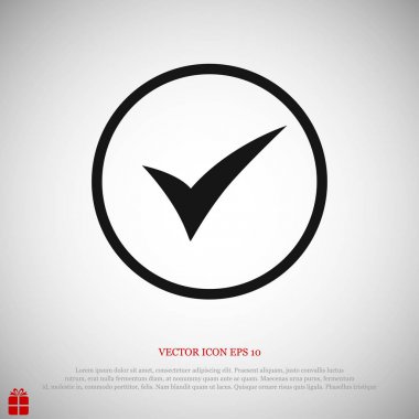 En iyi düz simgesi Tamam