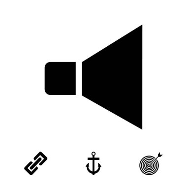 hoparlör en iyi düz simgesi