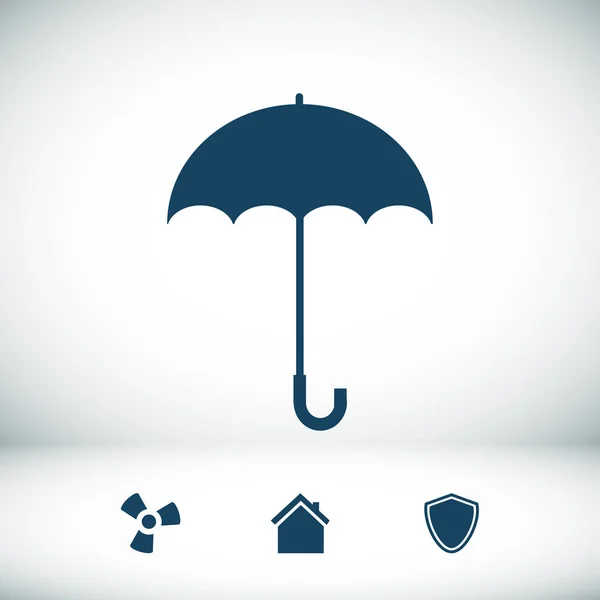 Paraplu Platte Ikoon — Stockvector