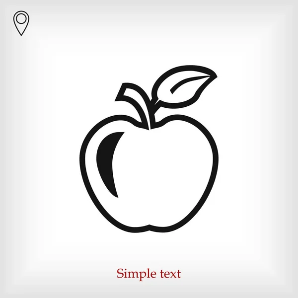 Icono de manzana simple — Archivo Imágenes Vectoriales