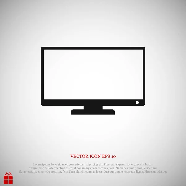 Televizní obrazovky ikona — Stockový vektor