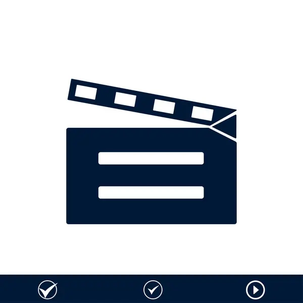 Icône vidéo clapperboard — Image vectorielle