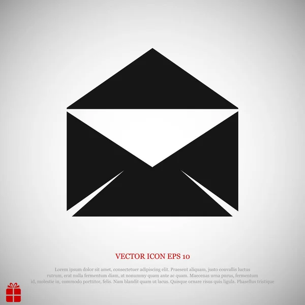 Ikona otevřené obálky — Stockový vektor