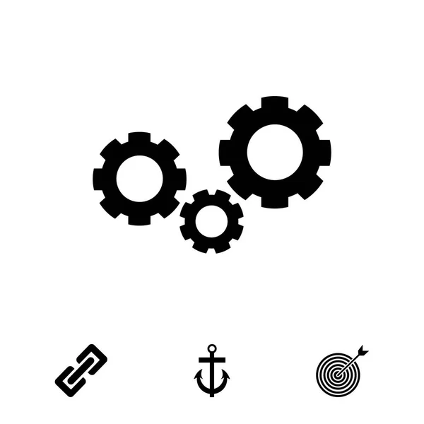 Gears flat icon — Stock Vector