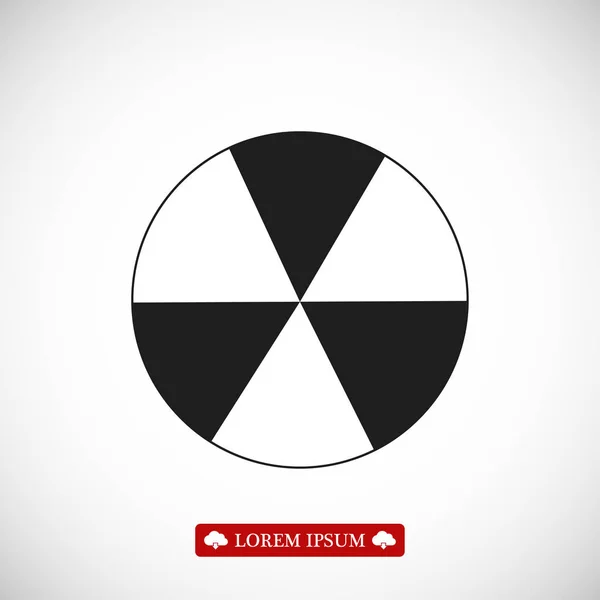 Ontwerp van radioactieve pictogram — Stockvector