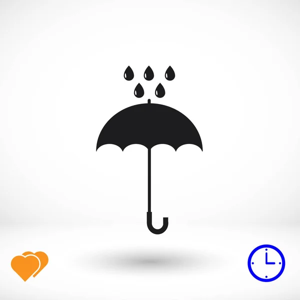 Deštník plochá ikona — Stockový vektor