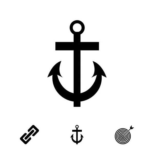 Icône d'ancre nautique — Image vectorielle
