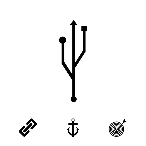 Conception de l'icône USB — Image vectorielle